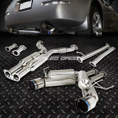 For Nissan 350z Infiniti G35 S.steel Dual 4.5 Burnt Tip Muffler Catback Exhaust • $289.99