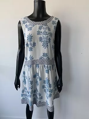 Tigerlily Dress Boho Blue White Mini 10 • $35