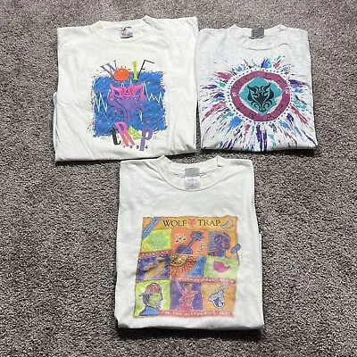 Vintage Wolf Trap Concert Festival 90s Art Tshirt Bundle Lot Of 3 Size XL • $19.92