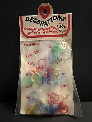 Tiny Men On Bicycles Vintage The Lone Toy Tree Cake DECORATIONS Party Favors • $15.99