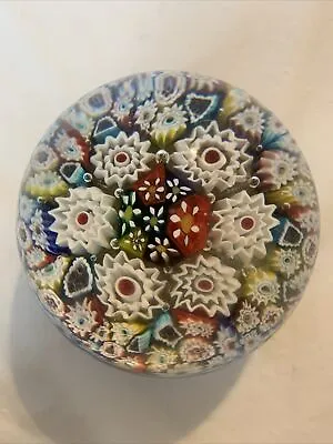 Vintage Millefiori Paperweight With Gold Glitter  • $26