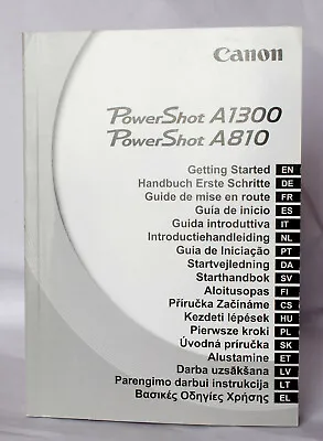 £1.50 • Buy Getting Started Guide For Canon Powershot A810/A1300.
