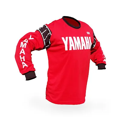 Vintage Style Red Yamaha Motocross Jersey MX Enduro AHRMA Motorcycle Bob Hannah • $45