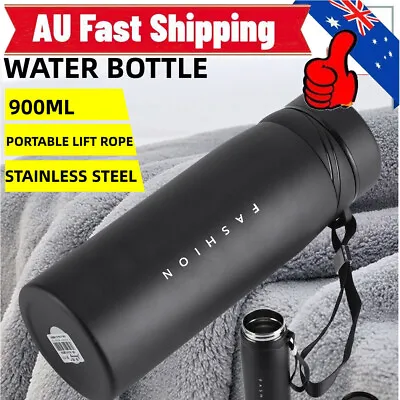 900ml Cup Travel Mug Insulated Bottle Thermos Stainless Steel Water Cup QUA • $16.88