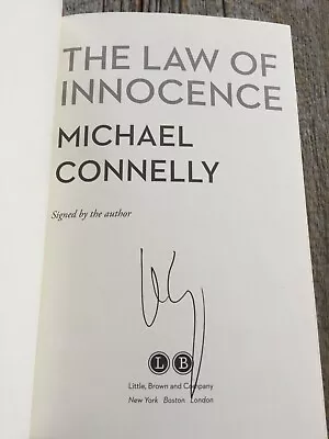 SIGNED - THE LAW OF INNOCENCE By Michael Connelly (2020 Hardcover) • $45