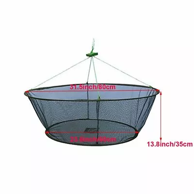 Foldable Crab Net Trap Cast Dip Cage Fishing Bait Fish Minnow Shrimp & Crawfish • $15.89