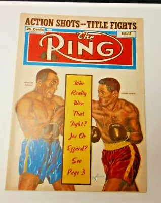 The Ring Aug 1952 Jersey Joe Walcott Cover Boxing Magazine Rare Cool Collectible • $12.99