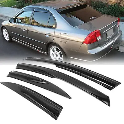 For 2001-05 Honda Civic Sedan Window Visor Rain Guards Wind Deflectors Sun Shade • $27.59