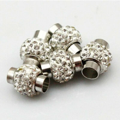 £4.07 • Buy 5x Glue In Barrel Shambala Magnetic Clasps Leather Chain Jewelry Findings 7mm