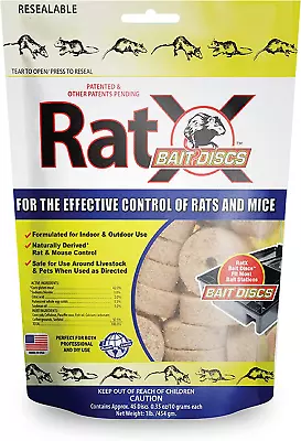 Ecoclear Products 620118 Ratx Bait Discs All-Natural Poison Free Humane Rat An • $30.76