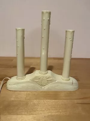 🎄Vintage Christmas Window Electric Plastic Wax Drip Candle Stick Lights 3 Light • $8.99