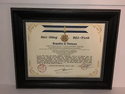 Vietnam Navy Gallantry Cross Commemorative / Gold Anchor [type-1] Certificate • $6.95