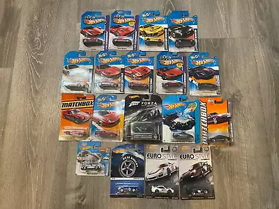 18 Hot Wheels Matchbox Lotus Lamborghini Ferrari Lot Porsche Euro Style • $122.50