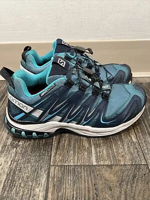 Salomon XA Pro 3D Womens Size 7 Trail Running  Blue Chassis Hiking Sneakers W • £28.90