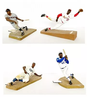 4 MLB HOF Legends: Mays Gibson Robinson Aaron Figures By Mcfarlane Sports • $79.95