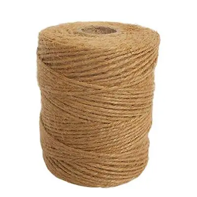 Jute Twine 333 Feet Jute String 3 Ply 2mm Thickness Jute Rope For Garden Brown • £4.68
