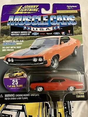 Johnny Lightning Muscle Cars USA #25 1970 Ford Torino 1:64 Rubber Tires • $9