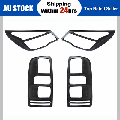 $58.95 • Buy Black Headlight Taillight Surrounds Lamp Covers For Holden Colorado RG 2012-2015