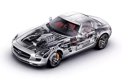 Mercedes Sls Cutaway Poster # 24x36 • $24.95