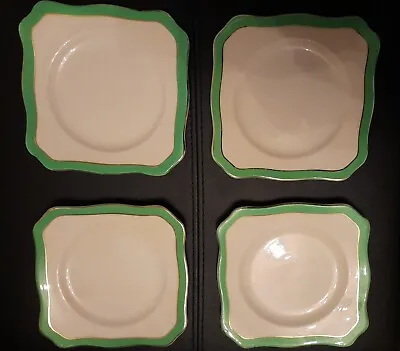 £30.99 • Buy Soho Pottery Queens Green 2x Sandwich Platters & 4 X Square Side Plates