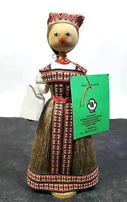 VTGE BELARUS Flax Doll Folk Horse Hair USSR Moscow Russian Handcrafted 10  Tag • $24