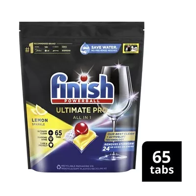 [65/130/195/260x] FINISH Quantum Ultimate Pro Lemon Sparkle Dishwashing Tablet • $52.99