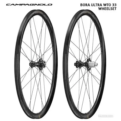 Campagnolo BORA ULTRA WTO 33 Disc Brake Carbon 2-Way Fit Wheel Set : CAMPY N3W • $2595