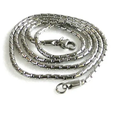 Mens 55cm Long Strong Chain Stainless Steel Snake Bone Rope Lobster Clasp UK • £11.15