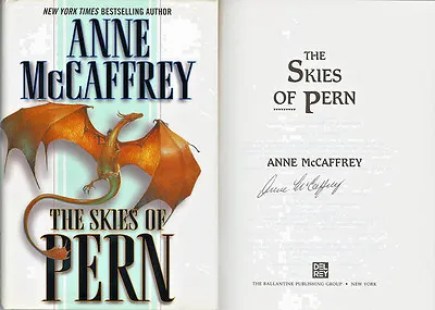 $210 • Buy Anne McCaffrey SIGNED AUTOGRAPHED The Skies Of Pern HC 1st Ed/1st Print RARE