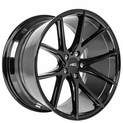 19  Staggered Ac Wheels Ac10 Gloss Black Deep Concave Rims (s14) • $999