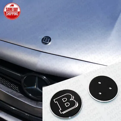 Universal Mercedes Brabus Black Hood Flat Adhesive Badge Logo Emblem AMG Sport • $19.99