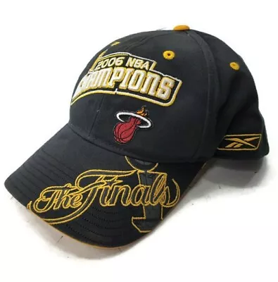 Miami Heat Hat NBA Champions Basketball Cap 2006 The Finals Reebok Logo Black • $9.99