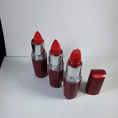 X3 Maybelline Moisture Extreme Lipstick E190 Royal Red *DAMAGED* *1B* • $9.99