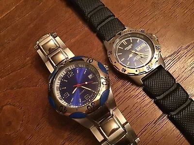 Men Diver Watch Lot Gruen Sport 236-805.124 & Ocean Pacific Both New Batteries • $9.99