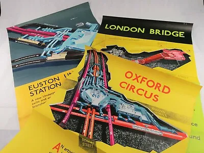 Original 1960's London Underground Station Development Posters (Set Of 3)  • £850