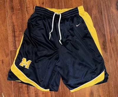 Vintage Nike Team Michigan Wolverines Basketball Shorts Sz M  • $25