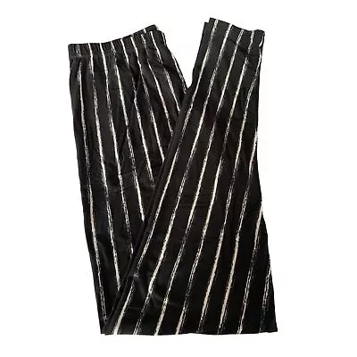 PLUS Black White Pinstripe Leggings Strip Print Buttery Soft • $15.95