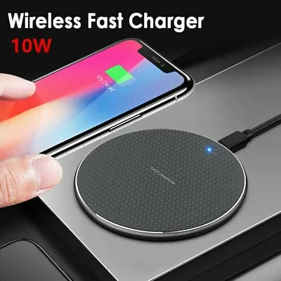 Fast Wireless Charger Qi Charging Pad For Apple IPhone 8 X 11 XS XR 12 13 • £6.99