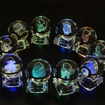 3D 80mm Pokemon Crystal Ball Lamp LED Night Colour Light - Gift Box- AU Stocks • $29.99