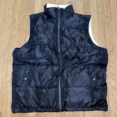 KC Collection Men Puffer  Down Vest Sz XL Reversible Black/White • $24.99
