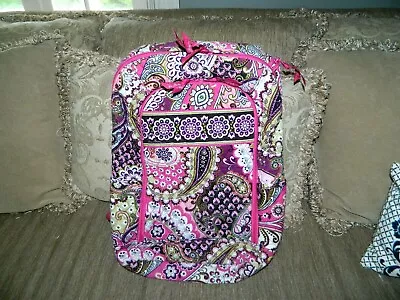 Vera Bradley Large Laptop Backpack Bag School Very Berry Paisley • $53.99