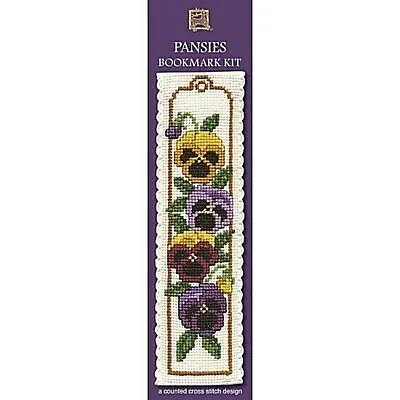 £8.15 • Buy Complete Cross Stitch Bookmark Kit - Pansies