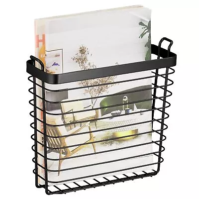 MDesign Metal Wire Wall Mount Magazine Holder Storage Organizer Rack • $18.99