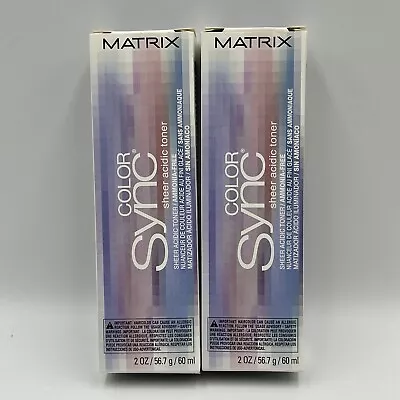 2- MATRIX Color Sync Sheer Acidic Toner Ammonia Free 2oz Brunette Ash (base 5-6) • $12.99