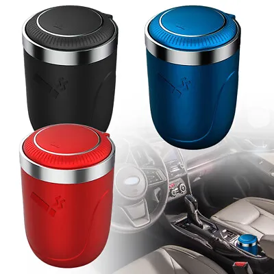 £5.89 • Buy Auto Car Ashtray Ash Holder Cigarette Cup With LED Light Lid Portable Detachable