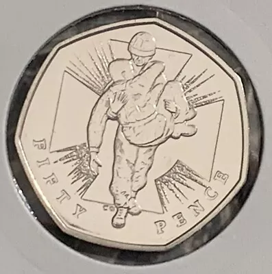2006 50p Wounded Soldier Coin Fifty Pence Brilliant Uncirculated BUNC UNC • £9.95