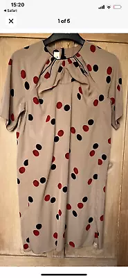 Marni Dress Beige Polka Dot Viscose M • £37