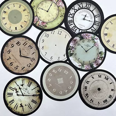 Clock Face Stickers Vintage Style Scrapbooking Junk Journal Collage • $3