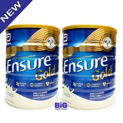 New Ensure Gold Vanilla 850G X 2 Tins Complete Nutrition Milk FAST SHIPPING • $105.90