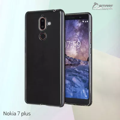 Black Matte Gel TPU Jelly Soft Case Cover For Nokia 7 Plus • $4.99